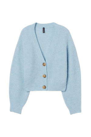 Rib-knit Cardigan - Light blue - Ladies | H&M US