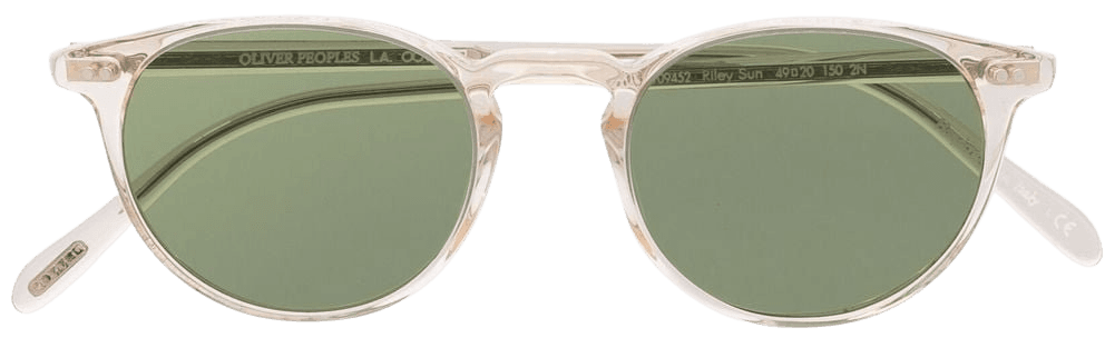 Oliver Peoples green-tinted round-frame Sunglasses - Farfetch