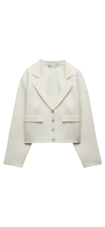 casaco branco zara