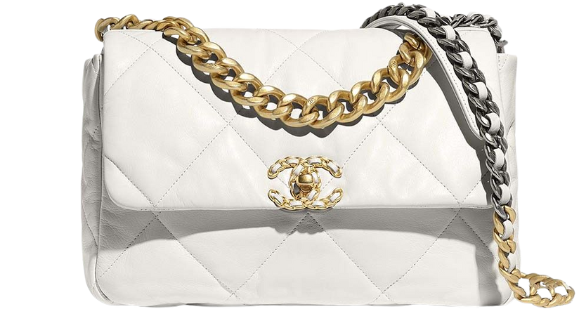 white Chanel bag