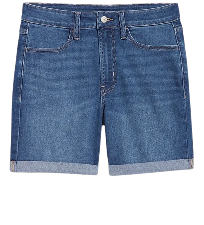 High-Waisted OG Cuffed Jean Shorts -- 5-inch inseam | Old Navy