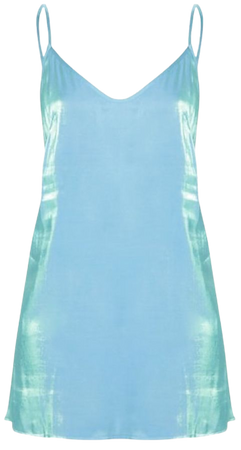 blue iridescent mini dress