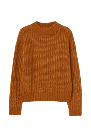 Wool-blend Sweater - Dark yellow - Ladies | H&M US