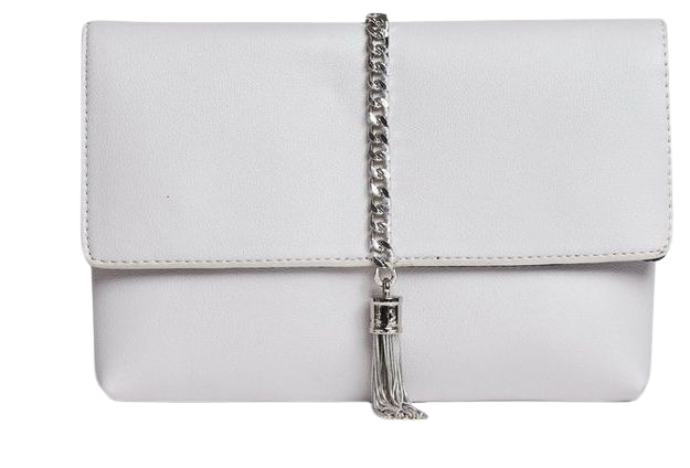 Grey Metal Tassel Clutch Bag | Dorothy Perkins