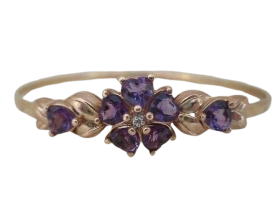 purple flower ring