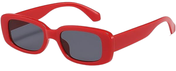 Amazon.com: kimorn Rectangle Sunglasses for Women Men Trendy Retro Fashion Sun Glasses 90’s Vintage UV 400 Protection Square Frame K1200 (Red Frame Grey Lens, 65) : Clothing, Shoes & Jewelry