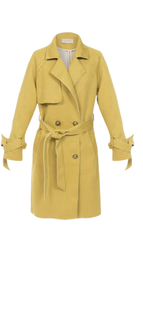 yellow trench coat