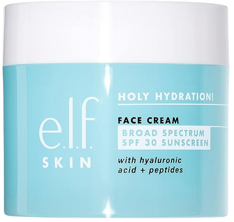Amazon.com: e.l.f. Holy Hydration! Face Cream - Broad Spectrum SPF 30 Sunscreen, Moisturizes & Softens Skin, Quick-Absorbing & Ultra-Hydrating, 1.8 Oz (50g) : Beauty & Personal Care