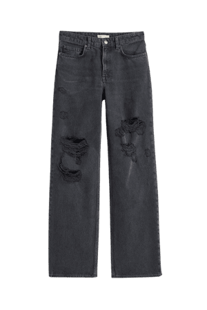 Wide High Jeans - Dark gray - Ladies | H&M US
