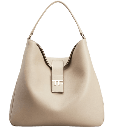 TOM FORD Medium TF Grain Leather Hobo Bag | Neiman Marcus