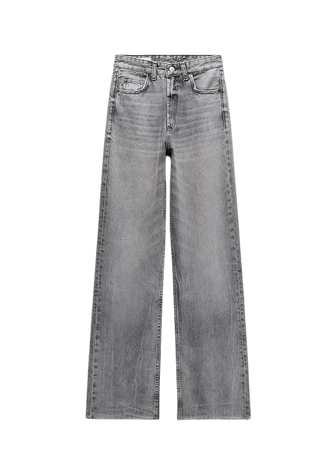 Zara grey straight TRF jeans