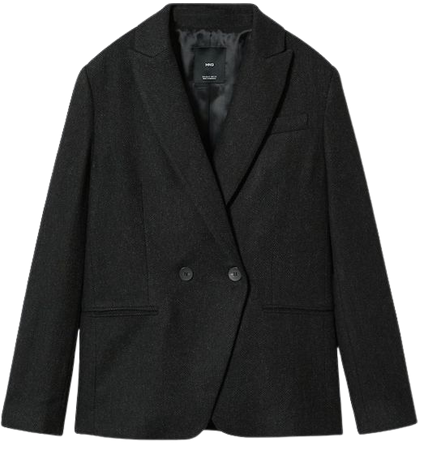 Herringbone-pattern suit blazer - Women | Mango USA