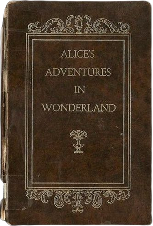 alice in wonderland brown book