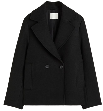 Short Pea Coat - Black - Ladies | H&M US