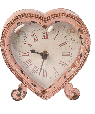 pink sass & belle heart clock