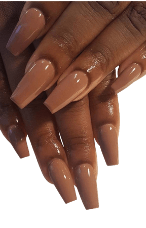 nude acrylic nails