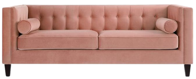 pink velvet sofa couch