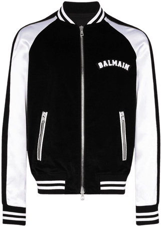 Balmain logo-appliqued Bomber Jacket - Farfetch