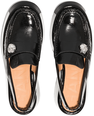 GANNI crystal-embellished Slingback Loafers - Farfetch