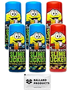 Amazon.com: Slime Licker MEGA Size - 2-Pack of Sour Rolling Liquid Candy - TWO Blue Razz Flavors - 3 Ounces Each Bottle - Toxic Waste - TikTok Challenge Trend : Grocery & Gourmet Food