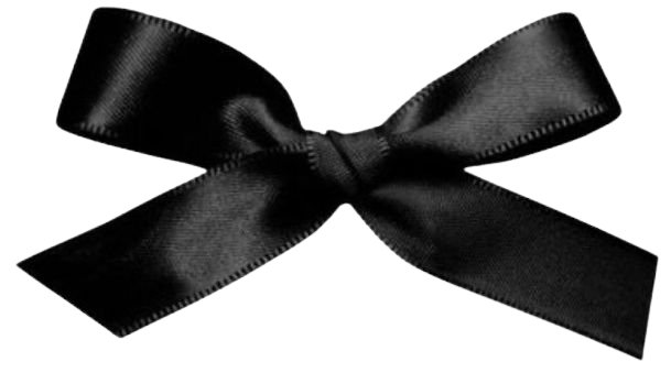 black satin bow
