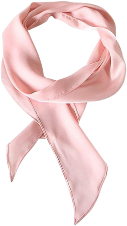 GERINLY Pink Neckerchief Plain Skinny Neck Scarf for 50s Costume Headband Long Narrow Purse Scarf Satin Accessory (Pink) at Amazon Women’s Clothing store