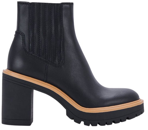 CASTER H2O BOOTIES ONYX LEATHER – Dolce Vita