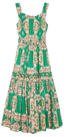 Kaleidoscope Print Cotton Strappy Maxi Dress | Karen Millen