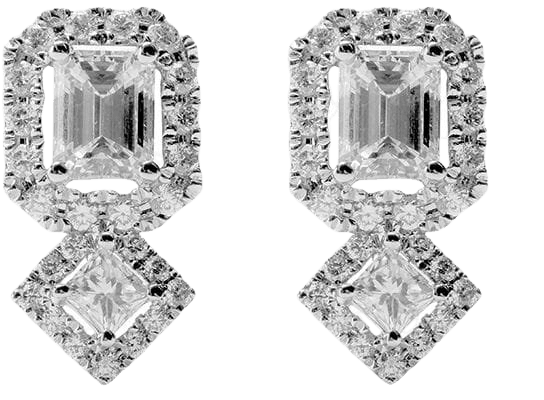 As29 18Kt White Gold Mye Halo Diamond Studs Earrings MYE107ER Silver | Farfetch