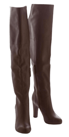 Dark brown knee-high boots