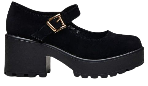 Black Chunky Platform Mary Jane Shoes