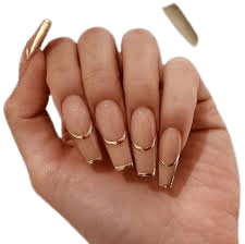 Brown and Gold Nails