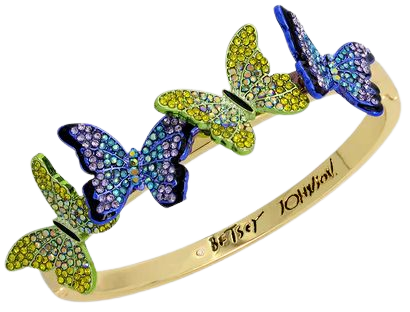 ALL A FLUTTER BUTTERFLY HINGE BRACELET MULTI | Butterfly Bracelets – Betsey Johnson