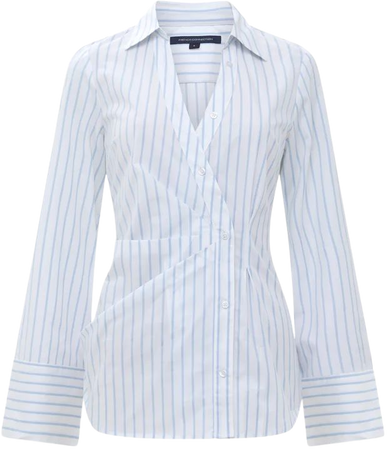 Isabelle Asymmetric Shirt Linen White/Cashmere | French Connection US
