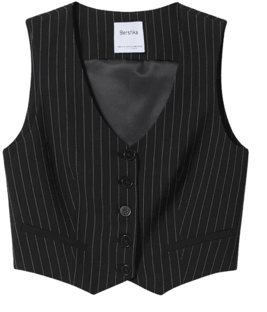 Pinstriped vest and pants set - Suits - Woman | Bershka