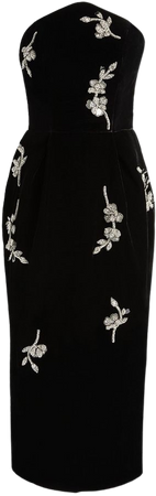 Womens SABINA BILENKO black Velvet Lisa Midi Dress | Harrods # {CountryCode}