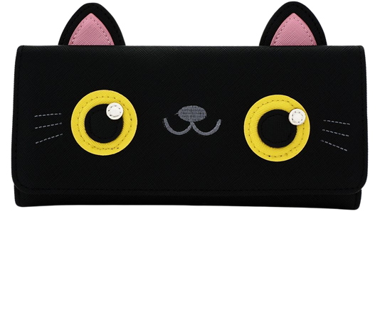 Loungefly Black Cat Face Wallet - WALLETS