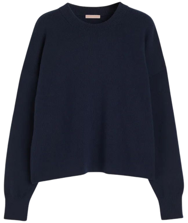 Oversized Sweater - Navy blue - Ladies | H&M US