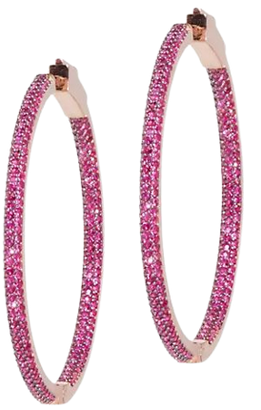 Shop Nickho Rey Slim Tire 14K-Rose-Gold Vermeil & Crystal Hoop Earrings | Saks Fifth Avenue
