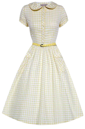 Yellow 50s dress