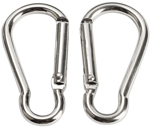 20Pcs Mini Silver Aluminum Spring Carabiner Snap Hook Keychain EDC Survival Outdoor Camping Tools size 45*21*5mm|Climbing Accessories| - AliExpress