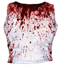 white bloody top