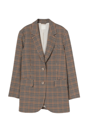 Oversized Jacket - Brown/checked - Ladies | H&M US