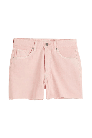 High Waist Denim Shorts - Light pink - Ladies | H&M US