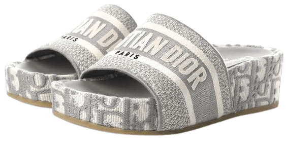 grey gray Christian dior platform sandals