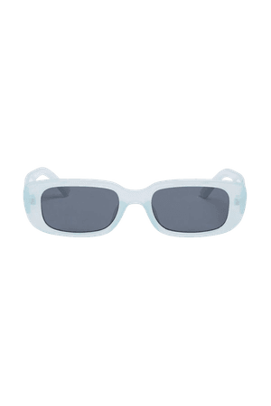 Oval framed sunglasses - Blue Dusty Light - Monki WW