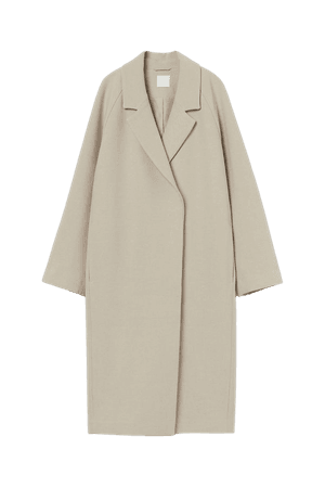 Calf-length Coat - Light beige - Ladies | H&M CA