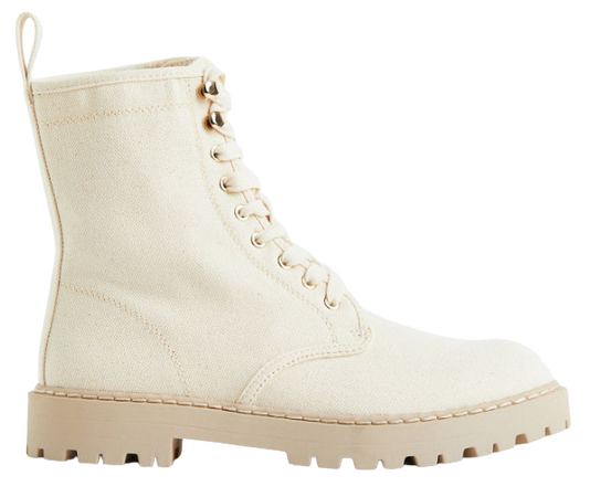 h&m chunky cream boots