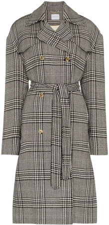 Magda Butrym Plaid double-breasted Belted Coat - Farfetch