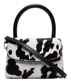 by FAR Black and white Mini Cow Cross body bag | Browns